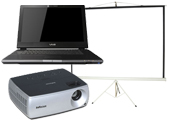 PowerPoint Presentation Projector, Laptop and Screen Combo Rental
